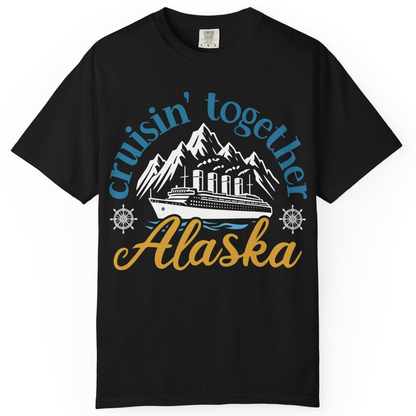 Alaska Cruise Adventure Shirt Comfort Colors T-Shirt – Black – Alaska Cruise Shirts