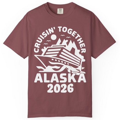 Cruisin Together Alaska Cruise Shirt Comfort Colors T-Shirt – Brick – Alaska Cruise Shirts