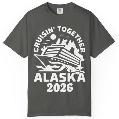 Cruisin Together Alaska Cruise Shirt Comfort Colors T-Shirt – Pepper – Alaska Cruise Shirts