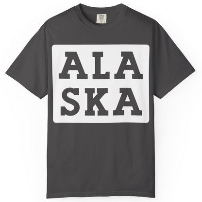 Bold Alaska Block Text Shirt Comfort Colors T-Shirt – Graphite – Alaska Cruise Shirts