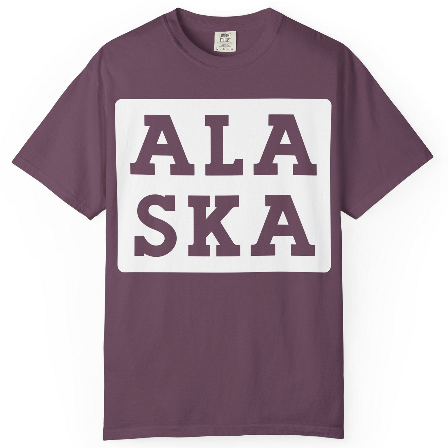 Bold Alaska Block Text Shirt Comfort Colors T-Shirt – Berry – Alaska Cruise Shirts