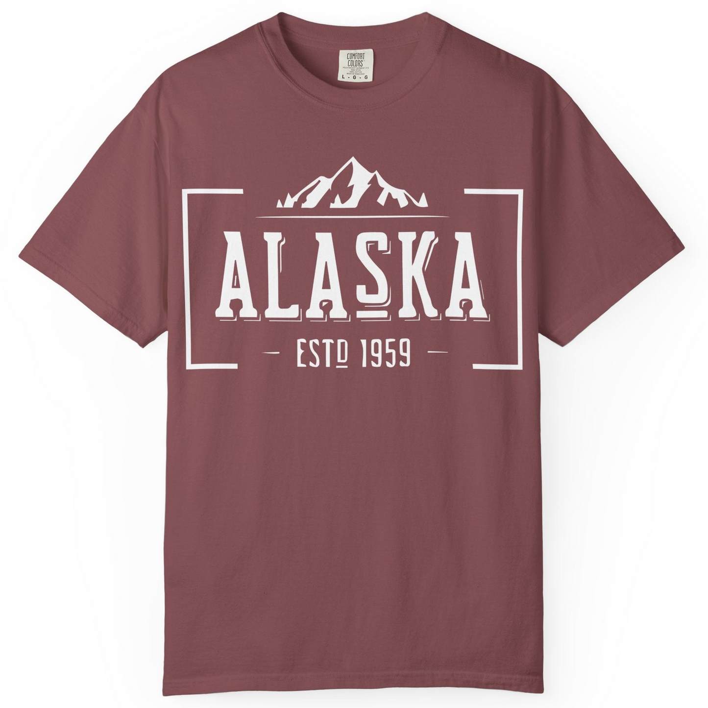 Vintage Alaska Estd 1959 Shirt Comfort Colors T-Shirt – Brick – Alaska Cruise Shirts