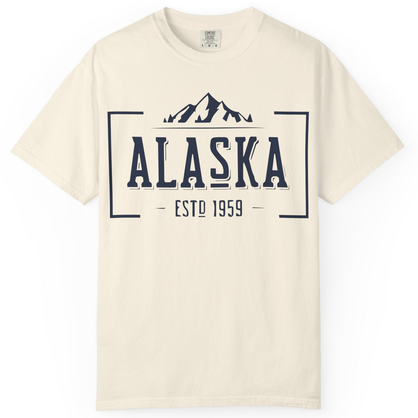 Vintage Alaska Estd 1959 Shirt Comfort Colors T-Shirt – Ivory – Alaska Cruise Shirts