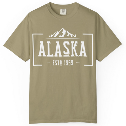 Vintage Alaska Estd 1959 Shirt Comfort Colors T-Shirt – Khaki – Alaska Cruise Shirts