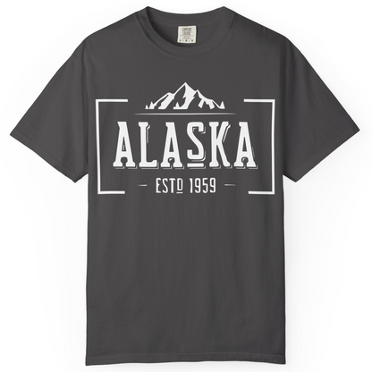 Vintage Alaska Estd 1959 Shirt Comfort Colors T-Shirt – Graphite – Alaska Cruise Shirts