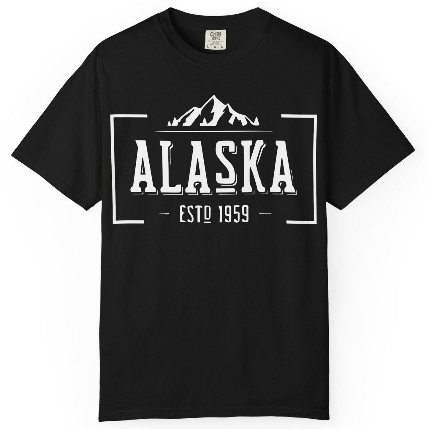 Vintage Alaska Estd 1959 Shirt Comfort Colors T-Shirt – Black – Alaska Cruise Shirts