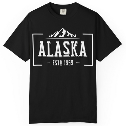 Vintage Alaska Estd 1959 Shirt Comfort Colors T-Shirt – Black – Alaska Cruise Shirts