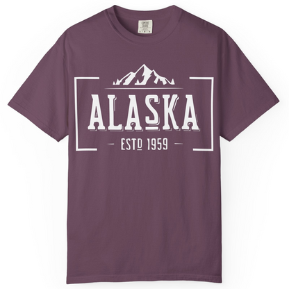 Vintage Alaska Estd 1959 Shirt Comfort Colors T-Shirt – Berry – Alaska Cruise Shirts