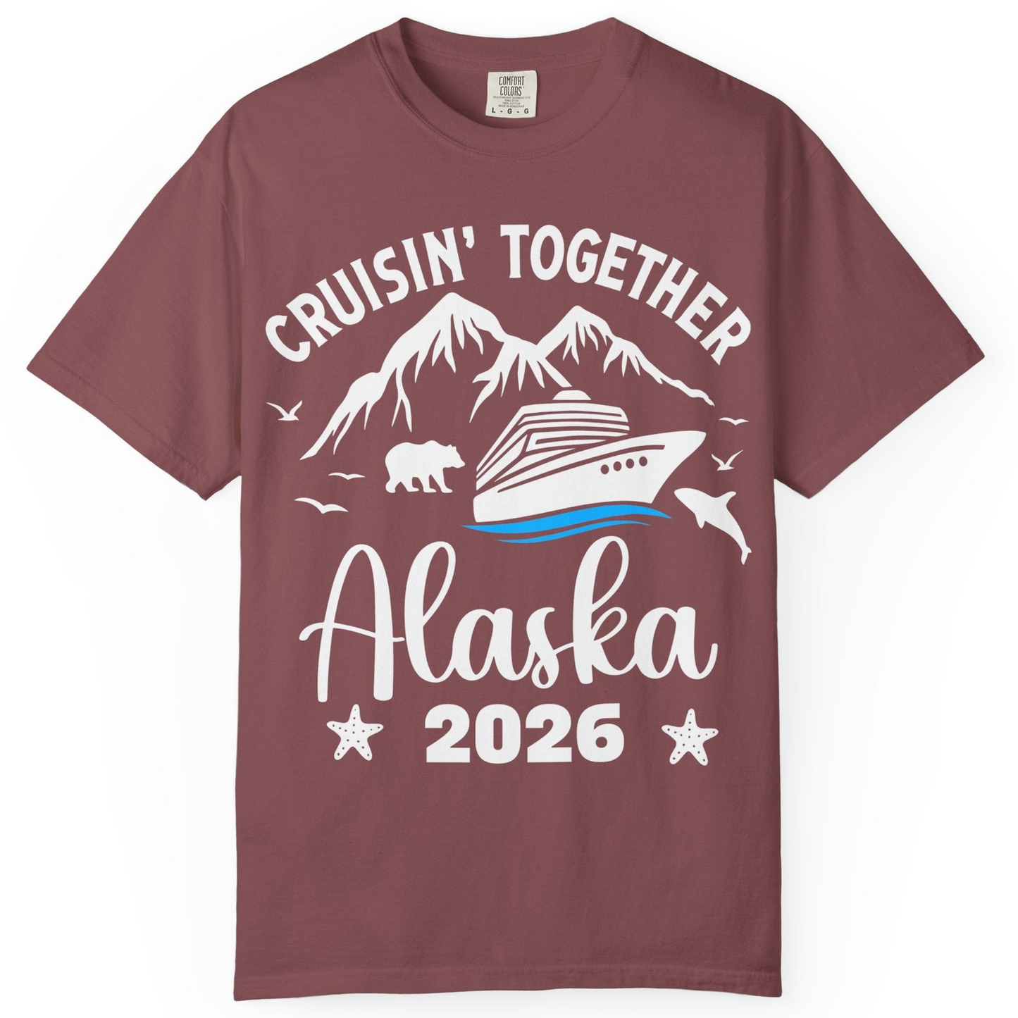 Alaska Cruise Adventure 2026 Shirt Comfort Colors T-Shirt – Brick – Alaska Cruise Shirts