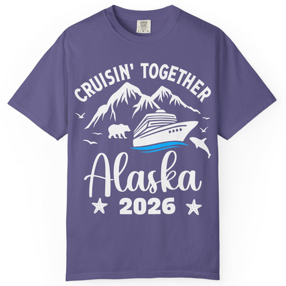 Alaska Cruise Adventure 2026 Shirt Comfort Colors T-Shirt – Grape – Alaska Cruise Shirts
