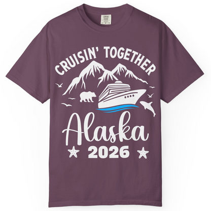 Alaska Cruise Adventure 2026 Shirt Comfort Colors T-Shirt – Berry – Alaska Cruise Shirts