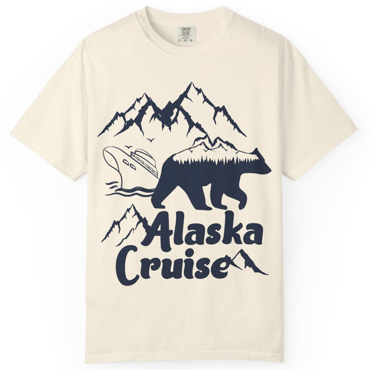 Alaska Cruise Shirt Comfort Colors T-Shirt – Ivory – Alaska Cruise Shirts