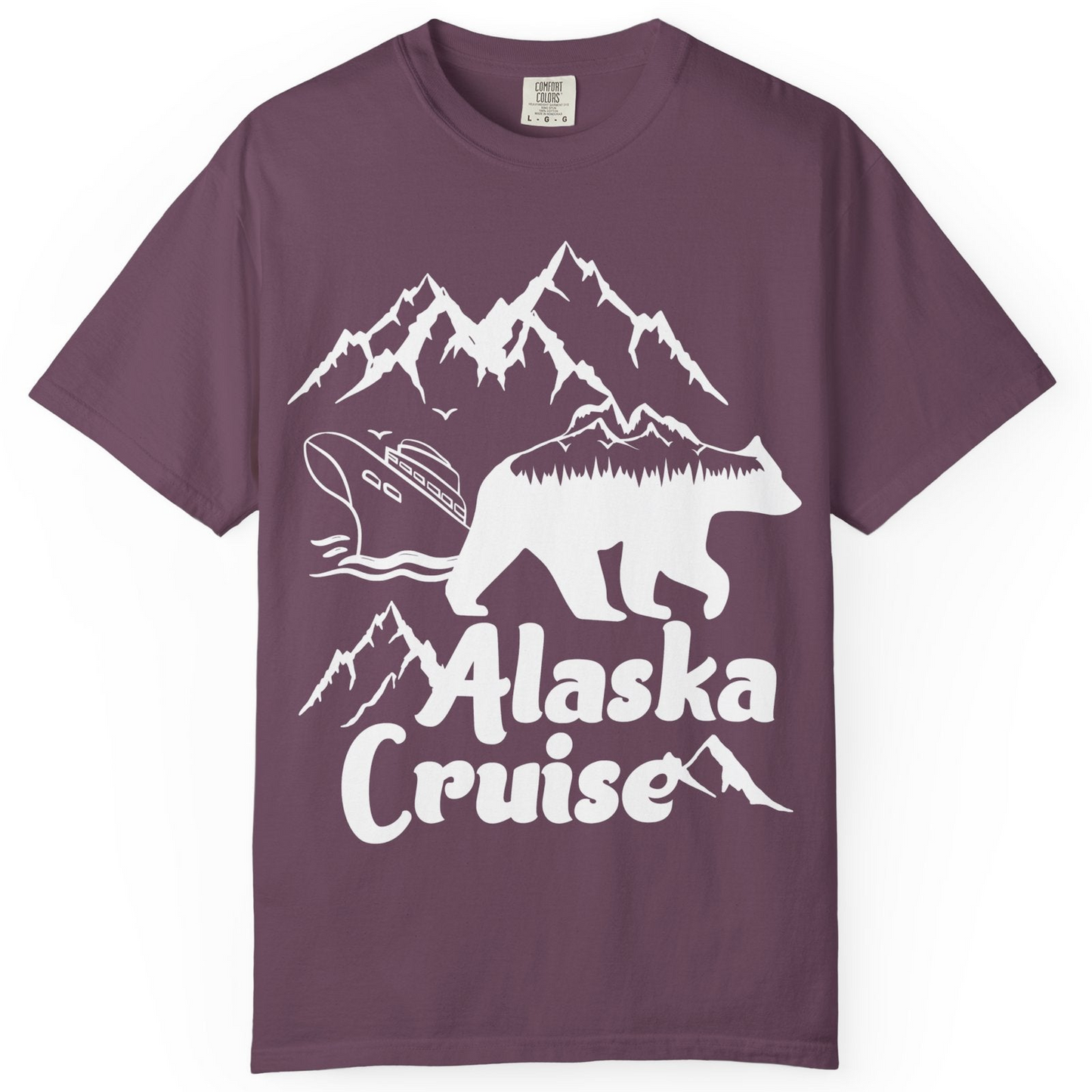 Alaska Cruise Shirt Comfort Colors T-Shirt – Berry – Alaska Cruise Shirts