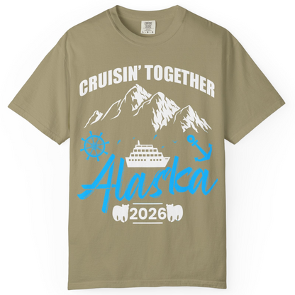 Alaska Cruise Group Adventure Shirt Comfort Colors T-Shirt – Khaki – Alaska Cruise Shirts