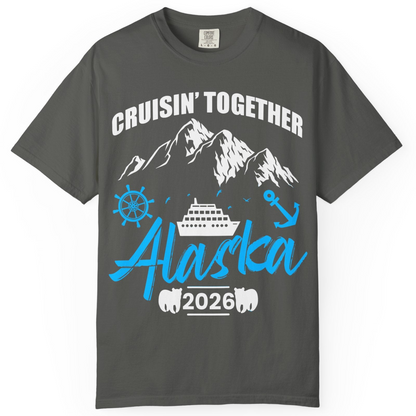 Alaska Cruise Group Adventure Shirt Comfort Colors T-Shirt – Pepper – Alaska Cruise Shirts