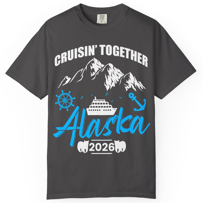 Alaska Cruise Group Adventure Shirt Comfort Colors T-Shirt – Graphite – Alaska Cruise Shirts