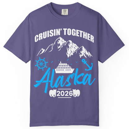Alaska Cruise Group Adventure Shirt Comfort Colors T-Shirt – Grape – Alaska Cruise Shirts