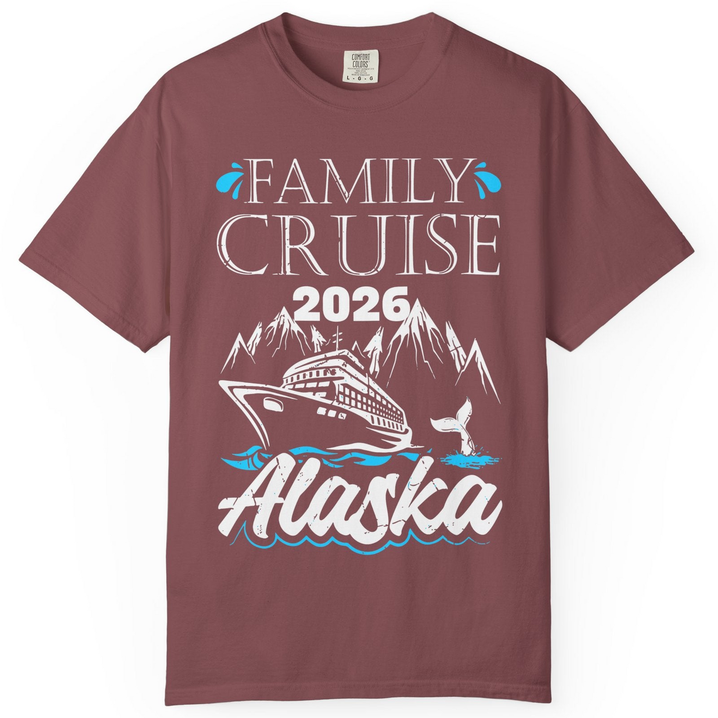 Alaska Family Cruise Shirt Comfort Colors T-Shirt – Brick – Alaska Cruise Shirts