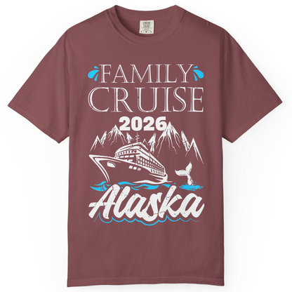 Alaska Family Cruise Shirt Comfort Colors T-Shirt – Brick – Alaska Cruise Shirts