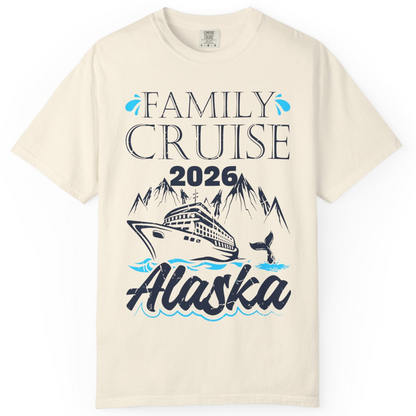 Alaska Family Cruise Shirt Comfort Colors T-Shirt – Ivory – Alaska Cruise Shirts