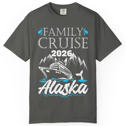 Alaska Family Cruise Shirt Comfort Colors T-Shirt – Pepper – Alaska Cruise Shirts