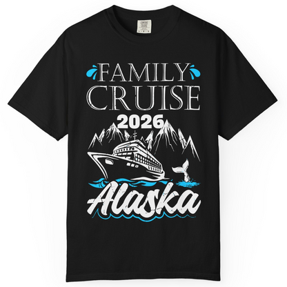 Alaska Family Cruise Shirt Comfort Colors T-Shirt – Black – Alaska Cruise Shirts