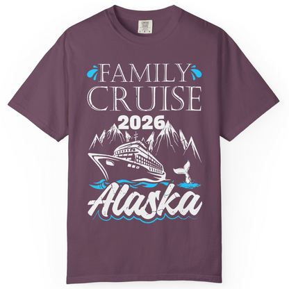 Alaska Family Cruise Shirt Comfort Colors T-Shirt – Berry – Alaska Cruise Shirts