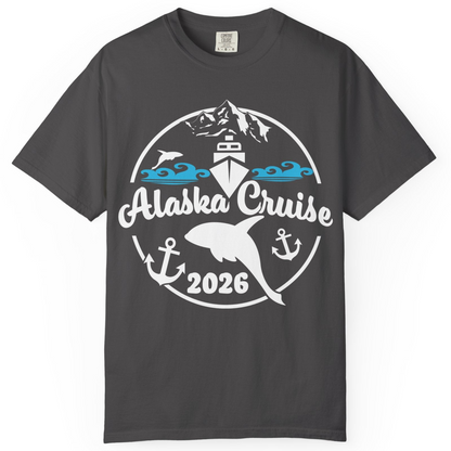 Alaska Cruise 2026 Shirt Comfort Colors T-Shirt – Graphite – Alaska Cruise Shirts