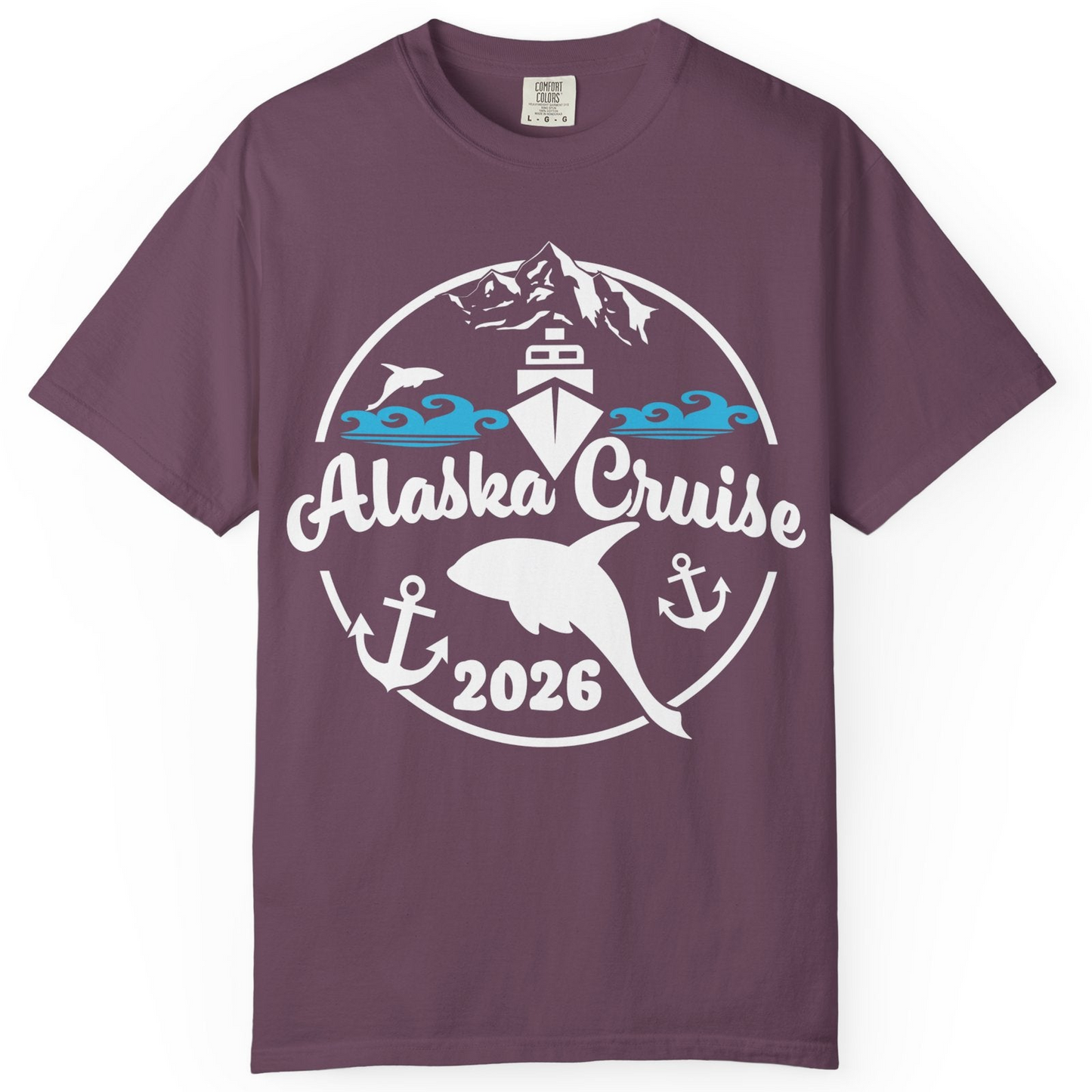 Alaska Cruise 2026 Shirt Comfort Colors T-Shirt – Berry – Alaska Cruise Shirts