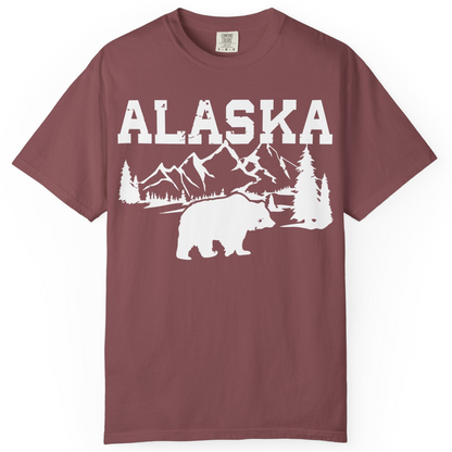 Alaska Bear Shirt Comfort Colors T-Shirt – Brick – Alaska Cruise Shirts