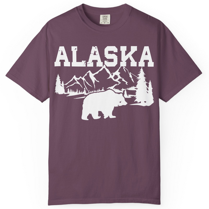 Alaska Bear Shirt Comfort Colors T-Shirt – Berry – Alaska Cruise Shirts