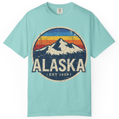 Alaska Vintage Shirt Comfort Colors T-Shirt – Chalky Mint – Alaska Cruise Shirts