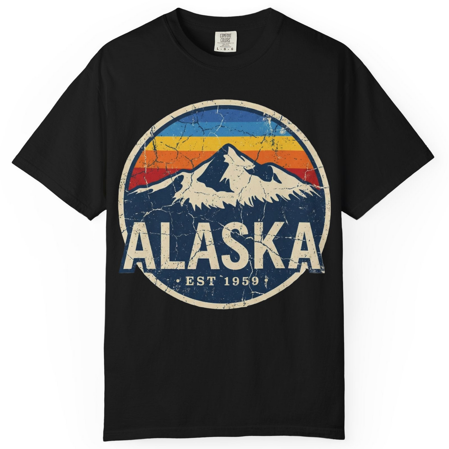Alaska Vintage Shirt Comfort Colors T-Shirt – Black – Alaska Cruise Shirts