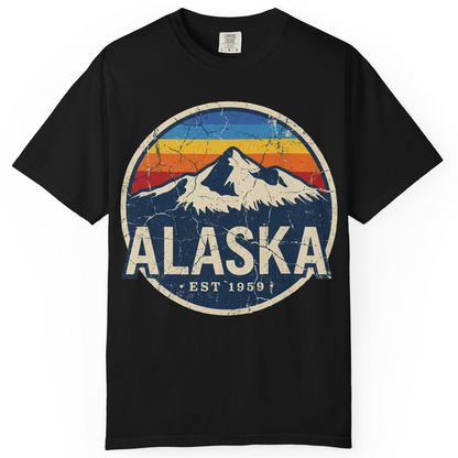 Alaska Vintage Shirt Comfort Colors T-Shirt – Black – Alaska Cruise Shirts