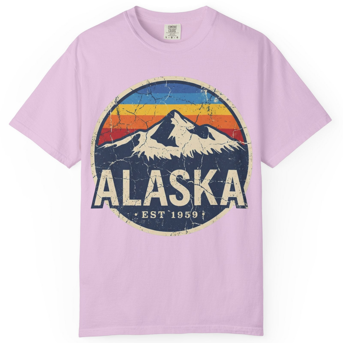 Alaska Vintage Shirt Comfort Colors T-Shirt – Orchid – Alaska Cruise Shirts
