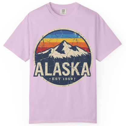Alaska Vintage Shirt Comfort Colors T-Shirt – Orchid – Alaska Cruise Shirts