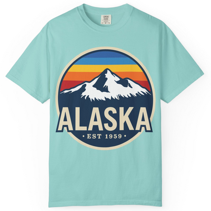 Alaska Vintage Shirt Comfort Colors T-Shirt – Chalky Mint – Alaska Cruise Shirts