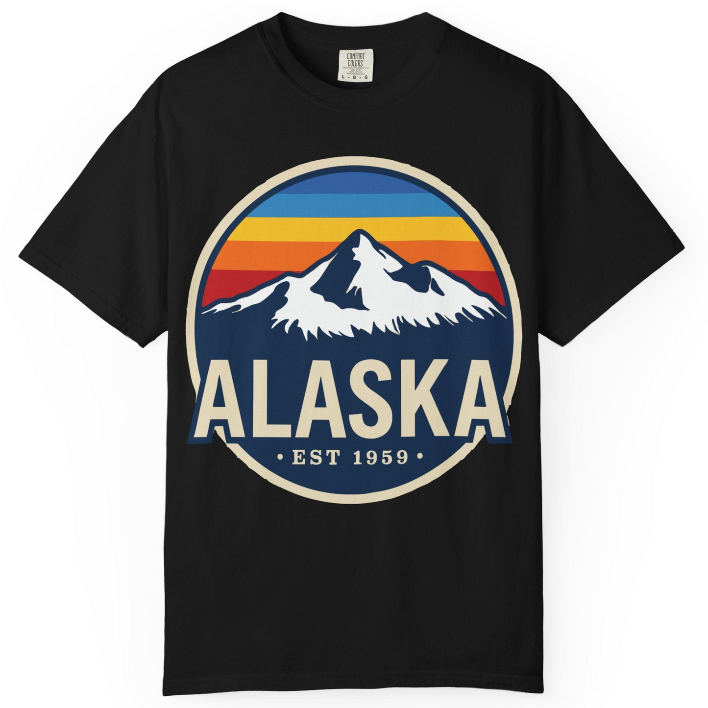 Alaska Vintage Shirt Comfort Colors T-Shirt – Black – Alaska Cruise Shirts