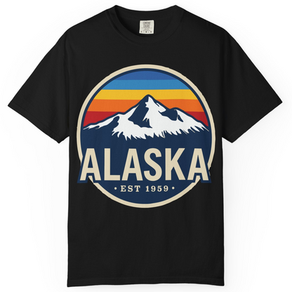 Alaska Vintage Shirt Comfort Colors T-Shirt – Black – Alaska Cruise Shirts