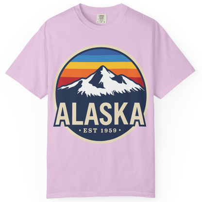 Alaska Vintage Shirt Comfort Colors T-Shirt – Orchid – Alaska Cruise Shirts
