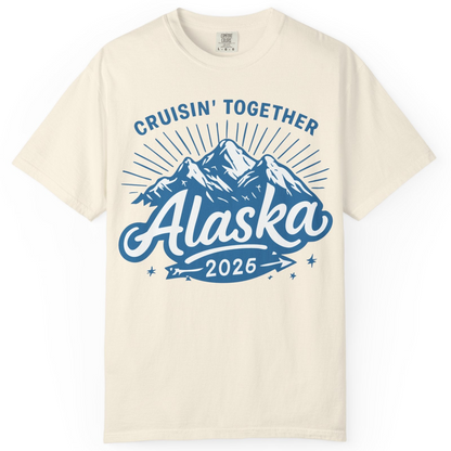 Alaska Cruise Mountains Adventure Shirt Comfort Colors T-Shirt – Ivory – Alaska Cruise Shirts