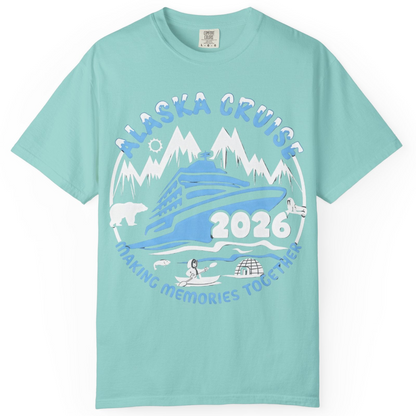 Alaska Cruise 2026 Adventure Shirt Comfort Colors T-Shirt – Chalky Mint – Alaska Cruise Shirts