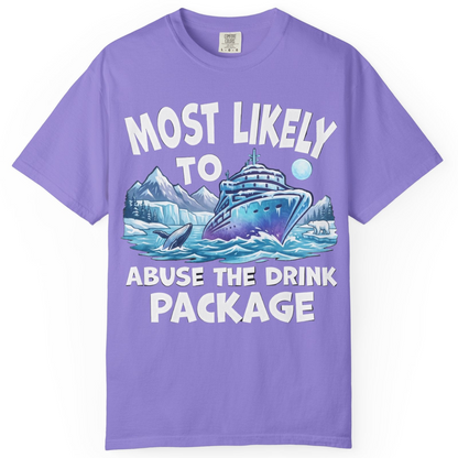 Funny Alaska Cruise Shirt Comfort Colors T-Shirt – Violet – Alaska Cruise Shirts