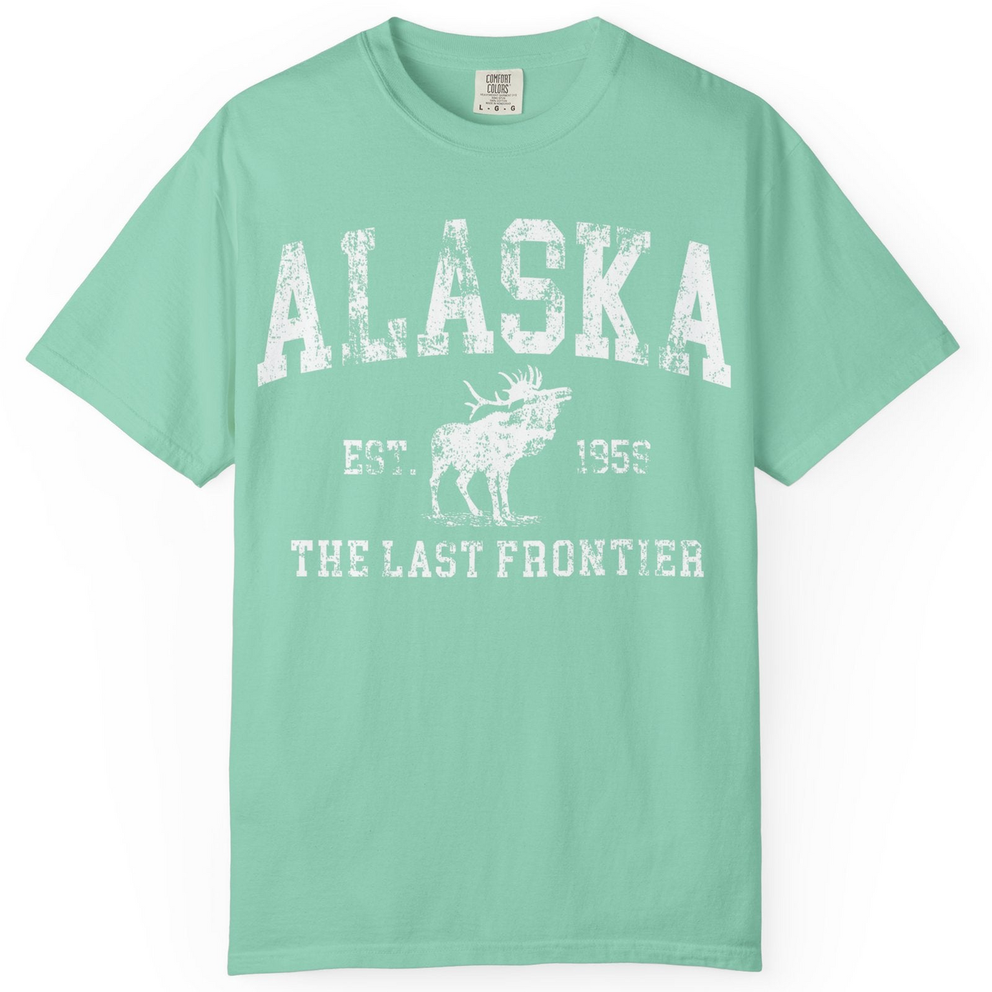 Vintage Alaska Moose Shirt Comfort Colors T-Shirt – Island Reef – Alaska Cruise Shirts