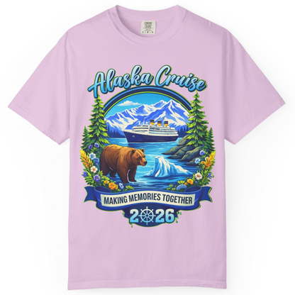 Alaska Cruise 2026 Family Shirt Comfort Colors T-Shirt – Orchid – Alaska Cruise Shirts