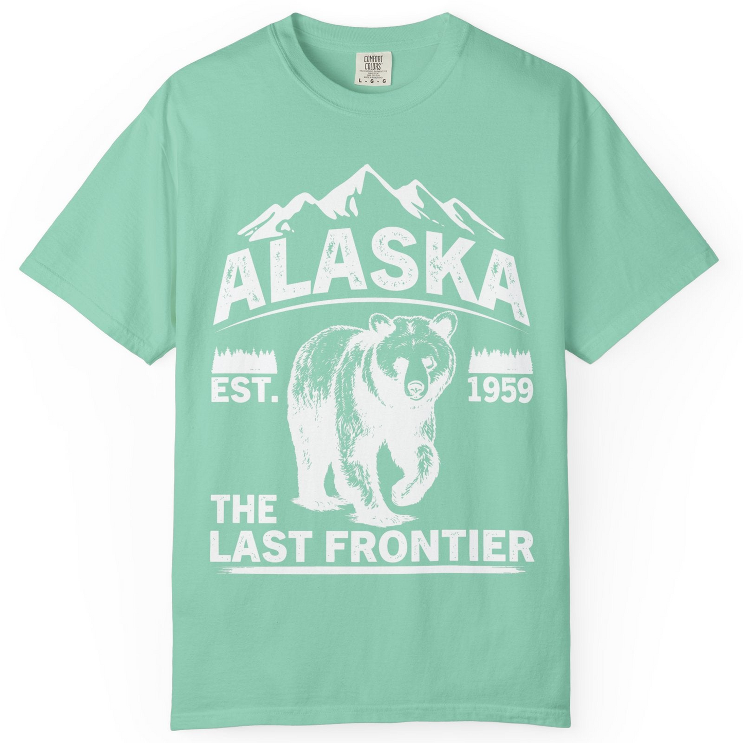 Alaska Bear Shirt Comfort Colors T-Shirt – Island Reef – Alaska Cruise Shirts
