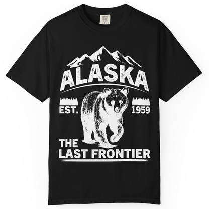 Alaska Bear Shirt Comfort Colors T-Shirt – Black – Alaska Cruise Shirts