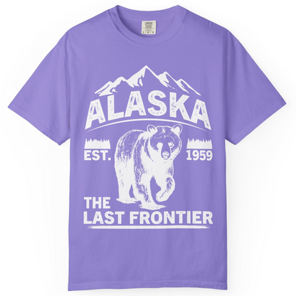 Alaska Bear Shirt Comfort Colors T-Shirt – Violet – Alaska Cruise Shirts