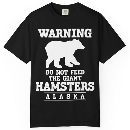 Funny Alaska Bear Warning Shirt Comfort Colors T-Shirt – Black – Alaska Cruise Shirts
