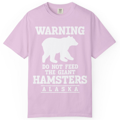 Funny Alaska Bear Warning Shirt Comfort Colors T-Shirt – Orchid – Alaska Cruise Shirts